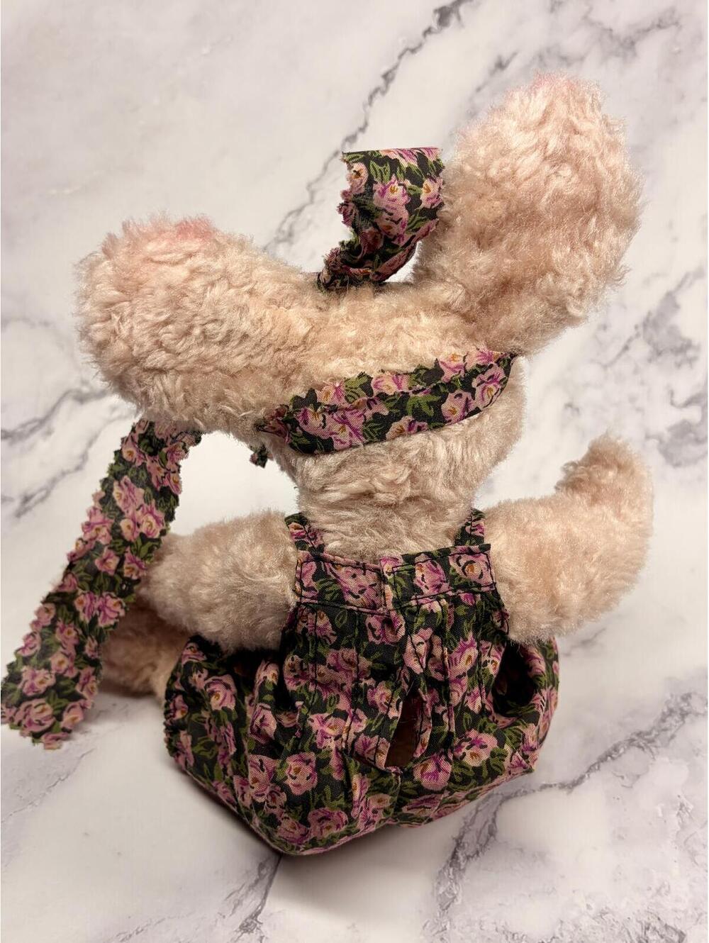 Boyds Bear Plush Pig Toy Floral Dress Vintage Stuffed Animal - Picture 8 of 8